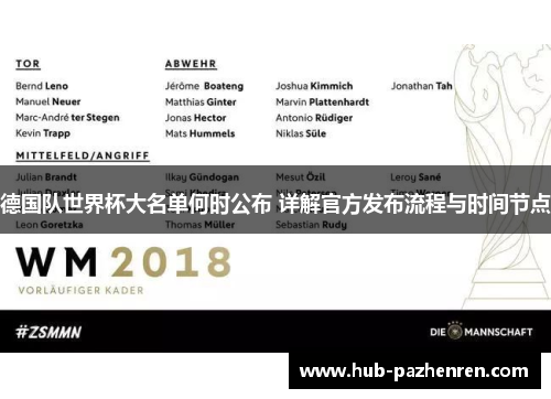 德国队世界杯大名单何时公布 详解官方发布流程与时间节点