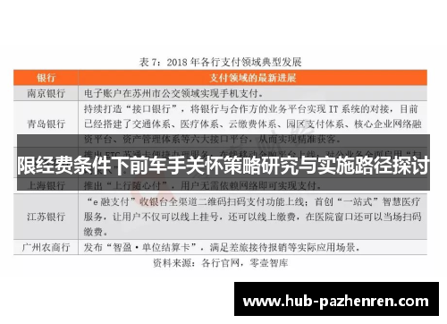 限经费条件下前车手关怀策略研究与实施路径探讨